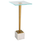 Crisp Drinks Table Marble & Brass by Keiichi
