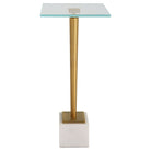 Crisp Drinks Table Marble & Brass by Keiichi