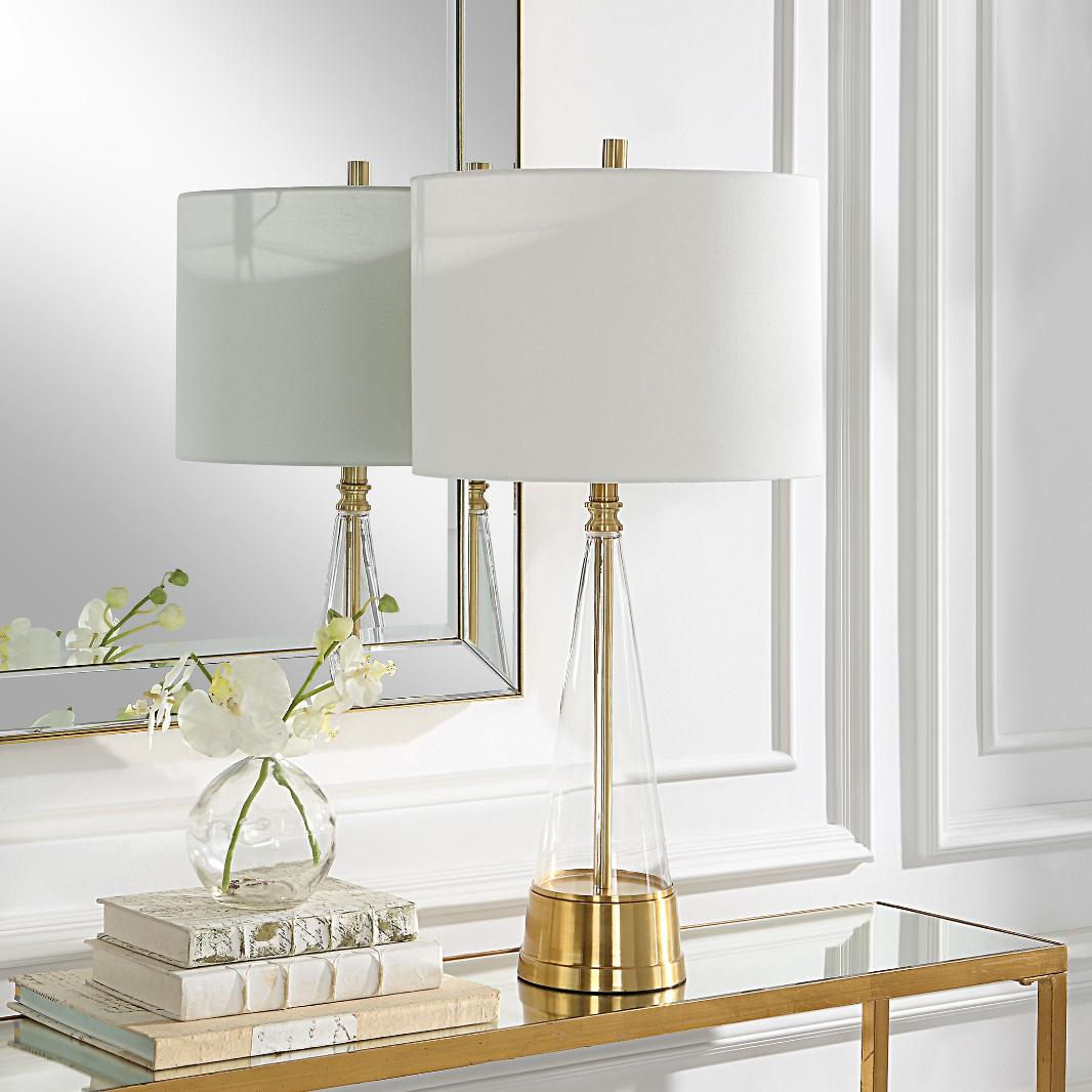 Prism Table Lamp Brass by Keiichi