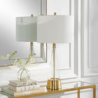 Prism Table Lamp Brass by Keiichi