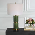 Lilian Table Lamp in Moss Green by Keiichi