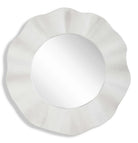 Wave Length Round White Mirror Uttermost