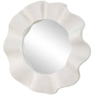 Wave Length Round White Mirror Uttermost