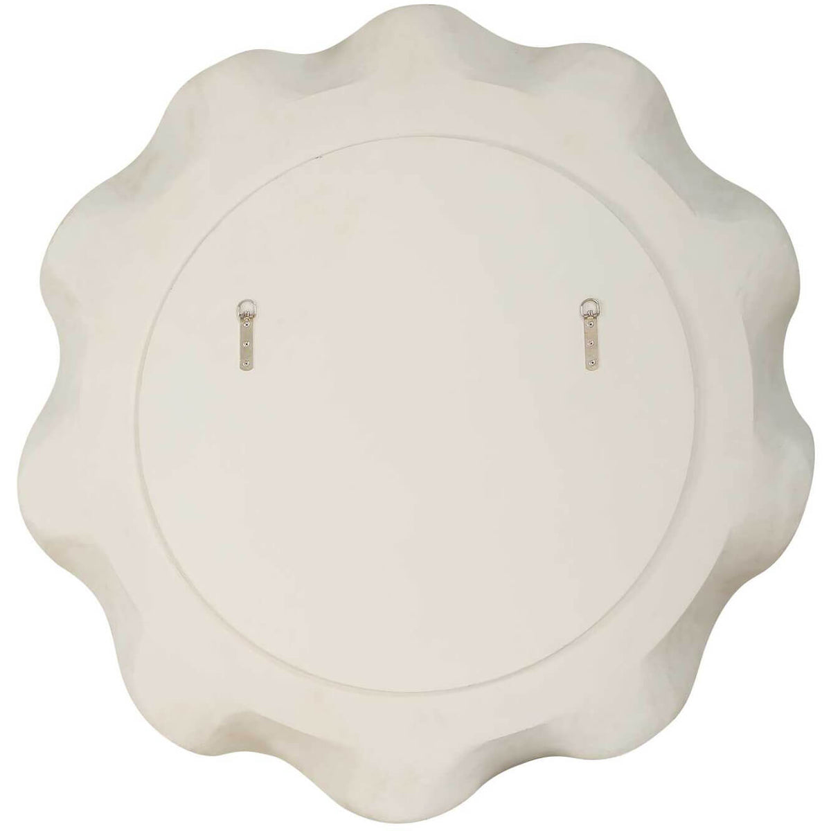 Wave Length Round White Mirror Uttermost