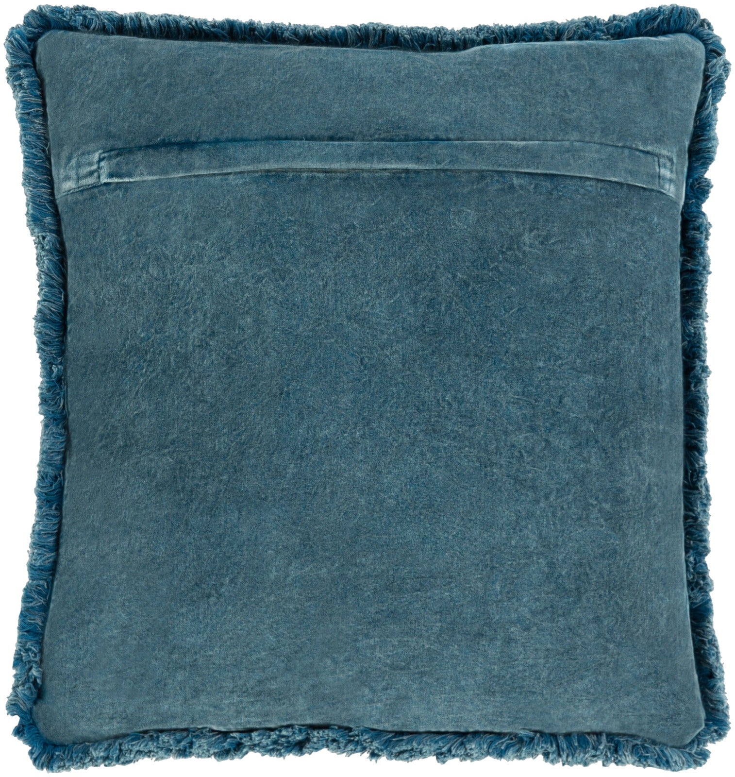 Washed Cotton Velvet Woven Cushion in Ocean by Keiichi