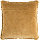 Washed Cotton Velvet Woven Cushion in Ochre by Keiichi