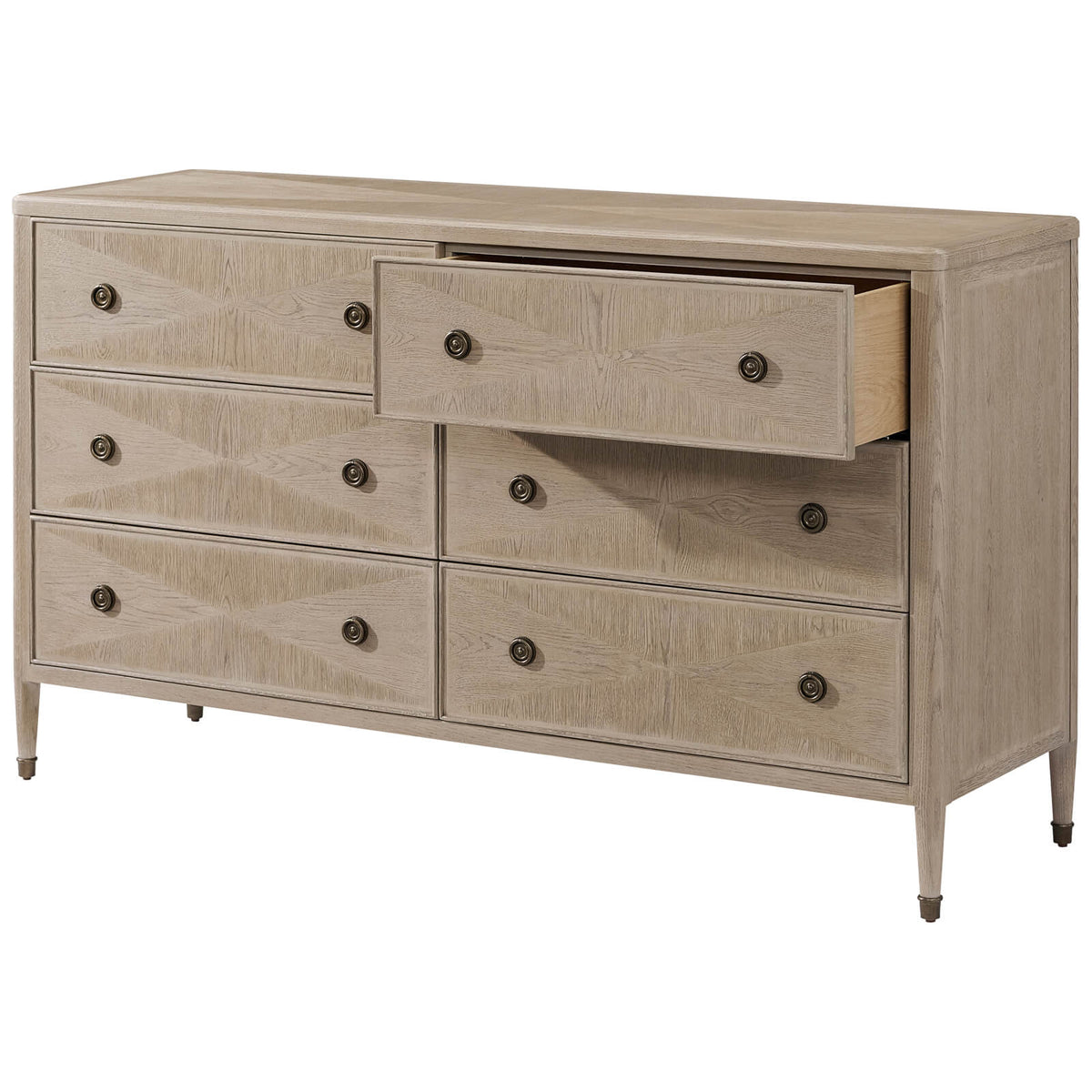 Whitford 6-Drawer Chest of Drawers in Riverwash Oak by Theodore Alexander