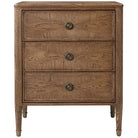 Willow Creek 3-Drawer Bedside Table in Tobacco by Theodore Alexander