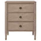 Willow Creek 3-Drawer Bedside Table in Riverwash Oak by Theodore Alexander