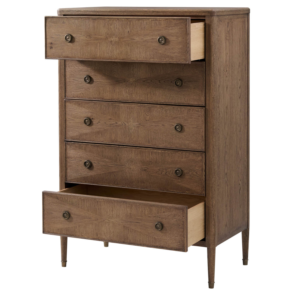 Woodford Tall Chest of Drawers in Tobacco by Theodore Alexander