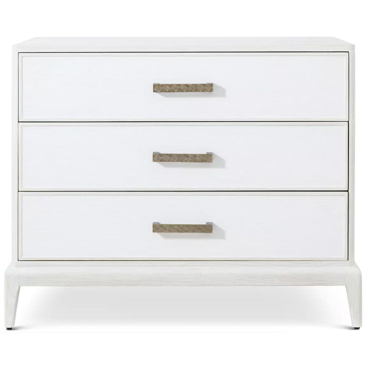 Worth Bedside Table with Wallpaper Drawer Fronts by Theodore Alexander