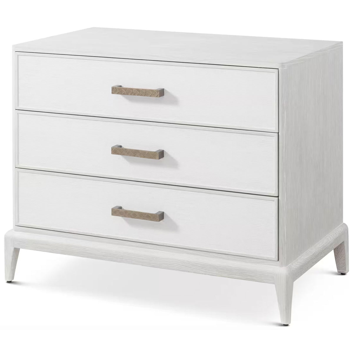 Worth Bedside Table with Wallpaper Drawer Fronts by Theodore Alexander