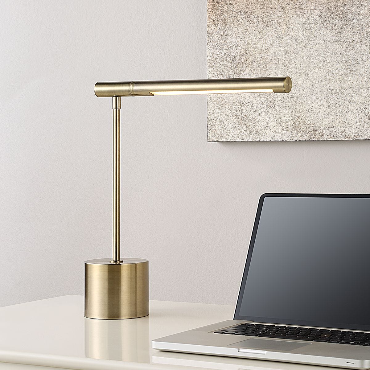 Zara Desk Lamp in Brass by Keiichi