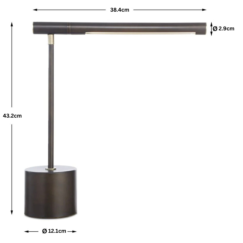 Zara Desk Lamp in Bronze by Keiichi